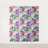 Abstrakte, moderne geometrische Formen, Streifen Wandteppich (Vorderseite)