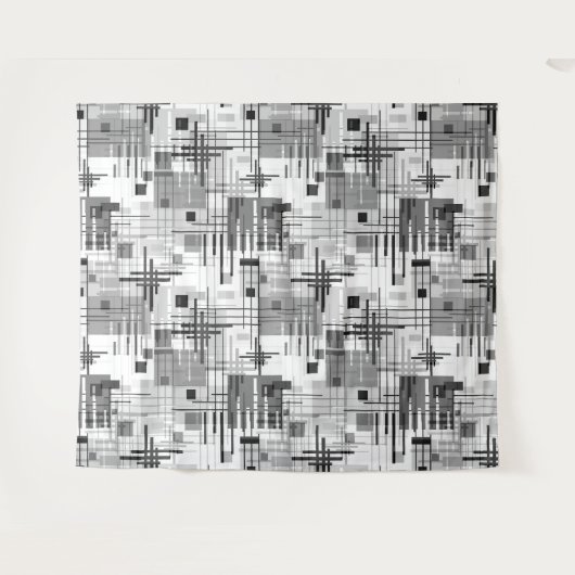 Abstrakte, moderne geometrische Formen, Streifen Wandteppich (Vorderseite (Horizontal))