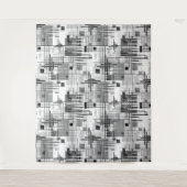 Abstrakte, moderne geometrische Formen, Streifen Wandteppich (Vorderseite)