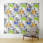 Abstrakte, moderne geometrische Formen, Streifen Wandteppich (Beispiel (Horizontal))