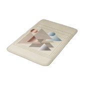 Abstrakte moderne geometrische futuristische Kunst Badematte (Schrägansicht)