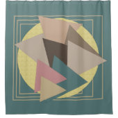 Abstrakte moderne geometrische futuristische Kunst Duschvorhang (Vorderseite)