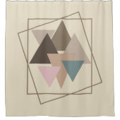 Abstrakte moderne geometrische futuristische Kunst Duschvorhang (Vorderseite)