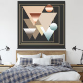 Abstrakte moderne geometrische futuristische Kunst Leinwanddruck (Insitu (Schlafzimmer))