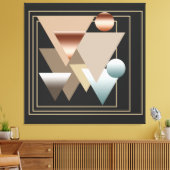 Abstrakte moderne geometrische futuristische Kunst Leinwanddruck (Insitu (Wohnzimmer))