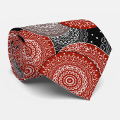 Abstrakte, moderne geometrische Kreise runden Form Krawatte (Gerollt)