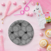 Abstrakte moderne geometrische Kreise runden Forme Pappteller (Party)