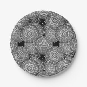 Abstrakte moderne geometrische Kreise runden Forme Pappteller