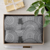 Abstrakte moderne geometrische Kreise runden Forme Seidenpapier (Geschenk)