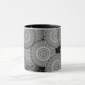 Abstrakte moderne geometrische Kreise runden Forme Tasse (Zentrum)