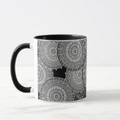 Abstrakte moderne geometrische Kreise runden Forme Tasse (Links)
