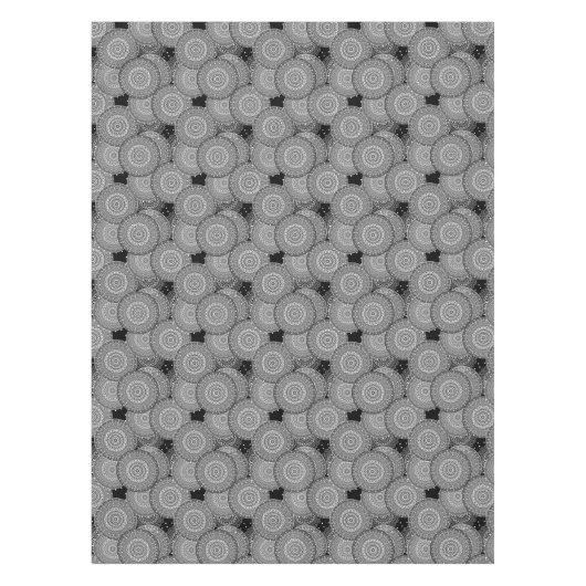 Abstrakte moderne geometrische Kreise runden Forme Tischdecke (Vorderseite)