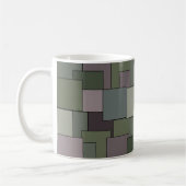 Abstrakte moderne geometrische Kunst Kaffeetasse (Links)