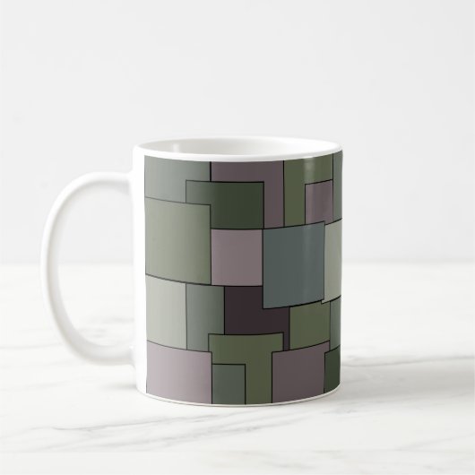 Abstrakte moderne geometrische Kunst Kaffeetasse (Links)