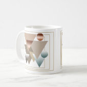 Abstrakte moderne geometrische Kunst Kaffeetasse (Vorderseite Links)