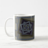 Abstrakte moderne geometrische Kunst Kaffeetasse (Links)