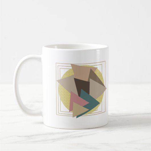 Abstrakte moderne geometrische Kunst Kaffeetasse (Links)