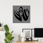 abstrakte moderne geometrische Kunst Poster (Heimbüro)