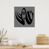 abstrakte moderne geometrische Kunst Poster (Küche)