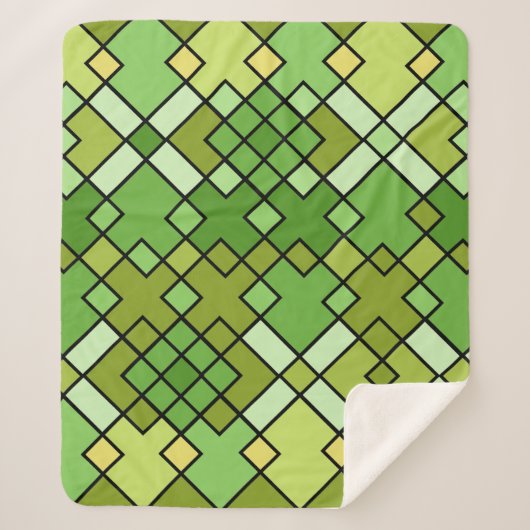 Abstrakte moderne geometrische Kunst Sherpadecke (Vorderseite)