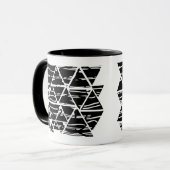 Abstrakte moderne geometrische Kunst Tasse (Vorderseite Links)