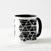 Abstrakte moderne geometrische Kunst Tasse (VorderseiteRechts)