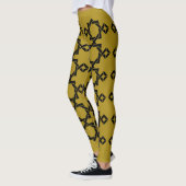 Abstrakte moderne geometrische Linien Leggings (Links)