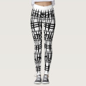 Abstrakte moderne geometrische Linien Leggings (Vorderseite)