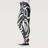 Abstrakte, moderne, geometrische Linien Leggings (Links)