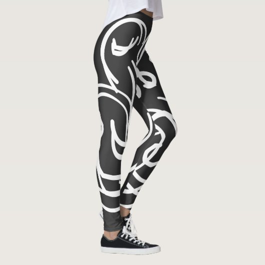 Abstrakte, moderne, geometrische Linien Leggings (Rechts)