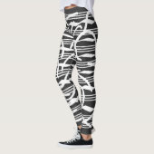 Abstrakte, moderne, geometrische Linien Leggings (Links)