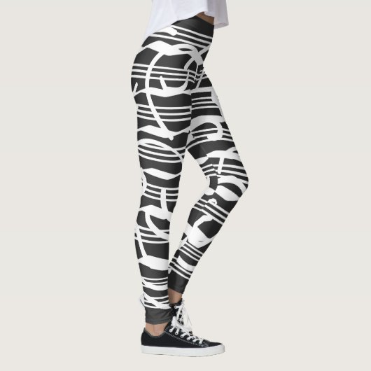 Abstrakte, moderne, geometrische Linien Leggings (Rechts)