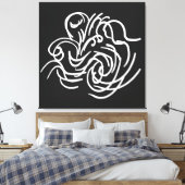 Abstrakte, moderne, geometrische Linien Leinwanddruck (Insitu (Schlafzimmer))