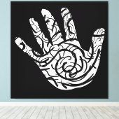 Abstrakte moderne geometrische Linien Leinwanddruck (Insitu (Holzboden))