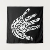 Abstrakte moderne geometrische Linien Wandteppich (Vorderseite (Horizontal))