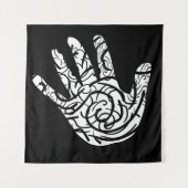 Abstrakte moderne geometrische Linien Wandteppich (Vorderseite)