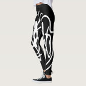 abstrakte moderne geometrische Linienkunst Leggings (Links)