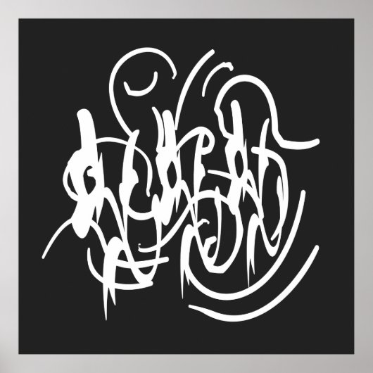 abstrakte moderne geometrische Linienkunst Poster (Vorne)