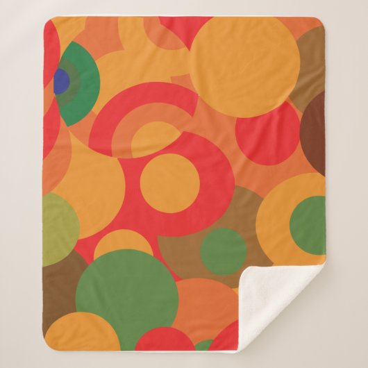 Abstrakte, moderne geometrische Muster Sherpadecke (Vorderseite)