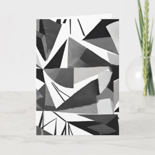 Abstrakte moderne geometrische Schwarz-Weiß-Aquare Karte