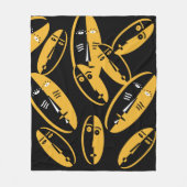 abstrakte moderne Gesichtsmuster Fleecedecke (Vorderseite)