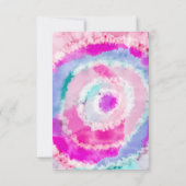 Abstrakte, moderne Girly Pink Gefärbte Krawatte Pa Dankeskarte (Rückseite)