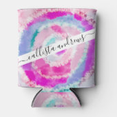 Abstrakte, moderne Girly Pink Gefärbte Krawatte Pa Dosenkühler (Vorderseite)