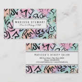 Abstrakte moderne GraffitiWatercolorBrushstrokes Visitenkarte (Vorne/Hinten)