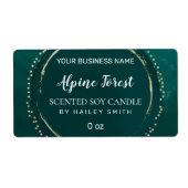 Abstrakte moderne, grüne und goldfarbene Kerzen (Vorne)