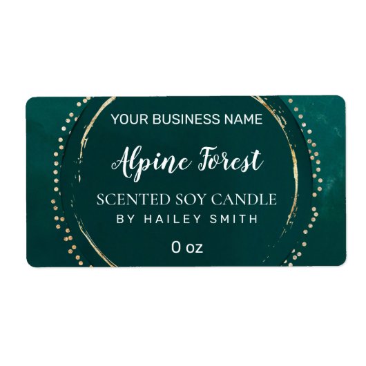 Abstrakte moderne, grüne und goldfarbene Kerzen (Vorne)