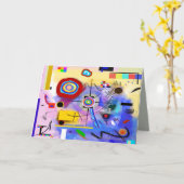 Abstrakte moderne Grußkarte Karte (Gelbe Blume)