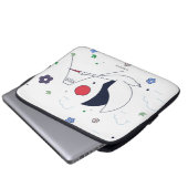 Abstrakte moderne Krandarstellung Laptopschutzhülle (Vorne Knopf)