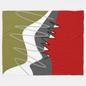 Abstrakte, moderne, kreative, applicke Kissen mit Fleecedecke (Vorderseite (Horizontal))