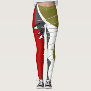 Abstrakte, moderne, kreative, applicke Kissen mit  Leggings